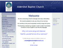 Tablet Screenshot of aldershotbaptistchurch.com